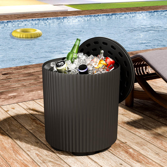 2-in-1 Outdoor Cooler Table with Ice Chest | Patio & Party Ready